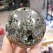 Natural Crystal 4.5-5CM Natural Pyrite geode Ball Golden Iron Specimens Crystals and Stones Geode Gifts Reiki Crystal Stone