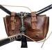 Hide & Drink Durable Leather Reflective Bike Pannier - Bourbon Brown - Buy Online on SooperMarket.com