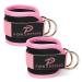 powerfeng Ankle Strap Cable Machine: Ankle Cable Attachments for Gym Ankle Cuff Cable Glute Kickback Ankle Straps for Leg & Glute Ankle Cuffs Women Pink-Pair 2