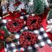 24 Pieces Christmas Buffalo Plaid Hair Scrunchies - Black Red Xmas Hair Bands for Girls & Women - Buy Online on SooperMarket.com