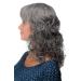 WIG ME UP Ladies Romantic Dark Grey Curly Wig Medium Length 45 cm | Grey-Brown Mix Perfect for Elegance & Style - Buy Online on SooperMarket.com
