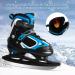 MammyGol Adjustable Ice Skating Shoes for Kids - Gray Blue Hockey Lace-Up Skate (Size L/XL) - Beginner Ice Skates for Boys and Girls - Buy Online on SooperMarket.com