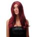 WIG ME UP - Ladies Wig Red Garnet Red long straight middle parting approx. 60 cm SA-151-39