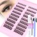 PHKERATA Wispy Cluster Lashes Kit - 108Pcs C Curl Natural Eyelash Clusters with Bond, Seal, and Tweezers | Individual Eyelashes Extension Set (0.07D 8-16MM) - Natural Look - Buy Online on SooperMarket.com