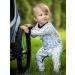 Sibinulo Baby Sleepsuit with Anti-Slip Feet | 100% Eco Cotton | Black Elephants | 12-18 Months - Buy Online on SooperMarket.com