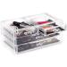 Clear Cosmetic Storage Organizer - 4-Drawer | 16 Compartments | Organize Cosmetics, Jewelry, and Hair Accessories with Ease - Elegant Design for Vanity, Bathroom, or Dresser - Buy Online on SooperMarket.com
