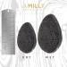 Facial Konjac Sponge 3 Pack with Activated Bamboo Charcoal - Natural, Reusable, Gentle Exfoliating - For All Skin Types - Biodegradable - Black - Buy Online on SooperMarket.com