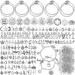 Highergo 469 Pieces Bangles Making Kit, 10 Pieces Round Link Chain Bracelets with OT Toggle Clasp, 159 Pieces Moon Stars Tibetan Silver Charms and 300 Pieces Open Jump Ring for Jewelry Making