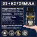 New! 350 Vegan Capsules of Vitamin D3 K2 High Potency 1000 IU D3 (25 mcg) / 120 mcg K2 (MK-7) - Year Long Supply Vitamin D - Helps Maintain Bone & Teeth Health - Formulated With MK-7 Natto Bean For Best Results - Immune System Support Vegan - Made In Cana - Buy Online on SooperMarket.com