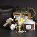 Sandalwood Bath Gift Set for Him - Personal Care Spa Kit in Leather Bag | Relaxing Man Gift Basket with Shower Gel, Bubble Bath, Body Oil, Bath Bomb & More - Buy Online on SooperMarket.com