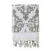 SKL Home Mirage Fringe 100% Turkish Cotton Bath Towel, Gray Bath Towel Gray