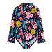 Simple Joys by Carter's Baby Girls' Long Sleeve Zipper One Piece Swimsuit 6-9 Months Navy Floral