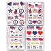 Terra Tattoos Fourth of July Temporary Tattoo Set - 75 Red White Blue & Metallic Designs - Buy Online on SooperMarket.com