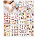 141Pcs TopFunny Glitter Temporary Tattoos for Girls - Ice Cream & Cookie Designs | Cute Waterproof Stickers for Birthday Parties - 10 Sheets - Buy Online on SooperMarket.com