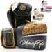 Boxing Gloves for Men & Women - Boxing, Kickboxing, Muay Thai, MMA, Training & Sparring - Punching Bag & Heavy Bag Gloves - MoneyFyte Black/Gold 16 oz