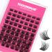 Cluster Lashes Natural Individual Lashes D Curl Eyelash Clusters 8-16mm DIY Eye Lashes Individual Cluster Light Russian Strip Lashes with Thin Band by TOOCHUNAG 23A-Fluffy