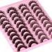 Newcally False Eyelashes 20 Pairs Lashes Mink D Curl Strip Natural Look Russian Strip Lashes Fluffy Wispy Fake Eyelashes Thick Volume Eye Lashes Multipack A- RUSSIAN STRIP