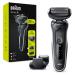 Braun Series 5S Razor men electric shavers with 3 flexible blades beard trimmer 50 min runtime easyclick essays Wet & Dry W1500S white