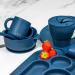 Baby Boosa Surprise Snack Pot: Dentist-Developed, No-Spill Finger Food Cup for On-The-Go Kids | Collapsible, Soft & Easy Clean | BLW Riviera Blue - Buy Online on SooperMarket.com
