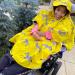 BundleBean Kids Wheelchair Poncho | Waterproof Yellow Zebra Rain Poncho - Ages 4-11 | Universal Fit with Peaked Hood & Easy Fastenings - Buy Online on SooperMarket.com