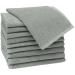 Zollner 10 Set guest towels in 30x50 cm - suction -strong and soft guest towels in light gray - with a practical hanger - washable up to 60 C - cotton - hotel quality 10x guest towels light gray