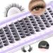Self Adhesive Lash Clusters Natural Self Adhesive Eyelashes No Glue Needed Natural Eyelashes Extension DIY Lash Extension CD Curl Wispy Cluster Lashes Natural Look Clear 10-16MM 72Pcs by Zegaine C- Wispy