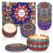 Aromatherapy gift set with fragrance candles: 6-pack rose lavender vanilla freesie lemon gardenie natural soy wax candle for the trip fragrance relaxing stress relief at home gift for women