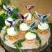 Cyodoos 24pcs Hummingbird Cupcake Topper Green Flying Bird Nature Theme Decor Supplies Baby Shower Boys Girls Happy Birthday Party Decorations Supplies - Buy Online on SooperMarket.com