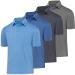 BALENNZ Golf Polos for Men Quick-Dry Athletic Mens Polo Shirts Short Sleeve Summer Casual Moisture Wicking Golf Shirt Large 4 Pack Dark Grey Navy Light Blue Milddle Blue