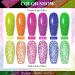 MEET ACROSS Neon Reflective Glitter Gel Nail Polish Set - Shimmery Sparkly Gel Art Varnish Kit for DIY Manicure - Soak Off LED Lamp Included - Buy Online on SooperMarket.com