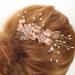 STOBOK Pack of 4 Vintage Gold Flower Pearl Hair Comb Crystal Hairpins Bridal Headpieces Wedding Hair Accessories for Women - Pink Flower - Buy Online on SooperMarket.com
