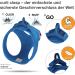 Curli Clasp Air-Mesh Blue Vest Harness - XS Size - Lightweight & Breathable Dog Apparel for International Shipping - Buy Online on SooperMarket.com