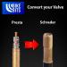 Presta to Schrader Valve Adapter - Convert French/UK to US - Red - Buy Online on SooperMarket.com
