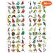 Parrot Bird Temporary Tattoo Stickers - Tropical Themed Birthday Party Decorations for Kids - 96PCS Set - Classroom Prizes & Gifts - Buy Online on SooperMarket.com