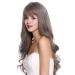 WIG ME UP H1734 Long Wavy Bangs Wig for Women | Balayage Mix Grey Brown & Blue Hair - Buy Online on SooperMarket.com