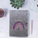 Cozy Raccoon Mutterpass Cover - Pink Felt Rainbow Design | Made in Germany | Perfect Gift for Expecting Mothers with Pockets for Insurance Card & Ultrasound Images - Buy Online on SooperMarket.com