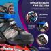 2PM SPORTS Adjustable Kids Inline Skate | Red & Black Roller Blades for Boys and Girls | Beginner Skates | Large-Youth (4Y-7Y US) - Buy Online on SooperMarket.com