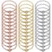 24 Pieces Bracelet Chains with OT Toggle Clasp Alloy Bracelet Link Chains DIY Jewelry Making Bracelets Chains for Women DIY Jewelry Crafts Supplies (Gold, Silver and Rose Gold)