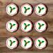 PRECUT Christmas Holly Cupcake Toppers Christmas Edible Holly Cake Decorations Christmas Cake Topper Xmas Cupcake Decoration Holly Cake Decorations (24) - Buy Online on SooperMarket.com
