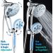 High Pressure 6-in-1 Aquassage by AquaCare - 76-mode 3-way Combo  Showerhead  Hand Shower  Body Brush  Hair Brush & Arm in One! Two Brackets  Extra-long 6 foot Stainless Steel Hose  Brush Head Holder All-chrome - Buy Online on SooperMarket.com