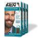 Just For Men Mustache & Beard Dye for Men  - Medium Dark Brown - M-40 - Pack Of 3