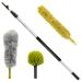 DocaPole 20 Foot Reach Dusting Kit with 5-12 Ft Extension Pole: Includes 3 Duster Attachments for Cobwebs, Ceiling Fans, and Other High-Reach Items 4 Piece Set