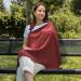 Comfy Cubs Muslin Nursing Cover - Soft & Breathable Cotton Breastfeeding Apron for Mom with Rigid Hoop - Wine Color - Buy Online on SooperMarket.com