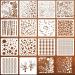 14 Pcs Layering Mixed Media Stencils Leopard Diamond Spirals Cubist Templates Geometric Patterns Stencils for Painting on Walls Canvas DIY Craft Scrapbooking Stamp Decor Card Making (6x6inch)
