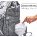 KiddyCare Diaper Bag Backpack with Adjustable Shoulder Straps - Spacious and Stylish Baby Diaper Bag for Boys and Girls in Grey - Buy Online on SooperMarket.com
