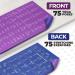 Yoga Mat with 75 Illustrated Poses & Stretches + Carrying Strap | Non-Slip Extra-Thick Mat for Men and Women | Beginner-Friendly | Blue/Purple (68 x 24) - Buy Online on SooperMarket.com