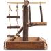 LIVIVO Natural Wooden Bird Playground Budgie Canary Ladder Swing Perch Pet Fun Small - Buy Online on SooperMarket.com