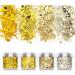 Body Glitter Chunky Nail Kit - 120g Holographic Hexagon Sequin Set for DIY, Gold Festival Decoration - Buy Online on SooperMarket.com