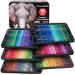 KALOUR 180 Colored Pencil Set for Adults Artists kids- 3.3mm Rich Pigment Soft Core -12 Metallic Pencil - Wax-Based - Ideal for Coloring Drawing Sketching Shading Blending - Vibrant Color(Tin Case) Multicolor
