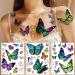 EGMBGM 6 Large Colorful Butterfly Temporary Tattoos - Realistic 3D Decals for Women, Girls, and Adults - Buy Online on SooperMarket.com